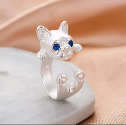 ANILLO BULLDOG / OJOS AZULES