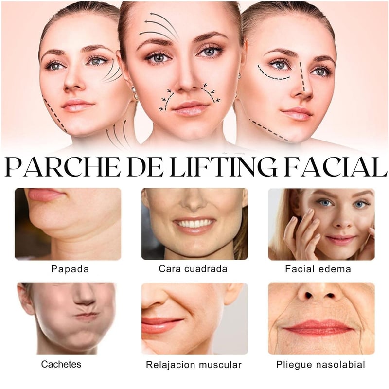 PARCHE DE ESTIRAMIENTO FACIAL EN V 60 UNIDADES